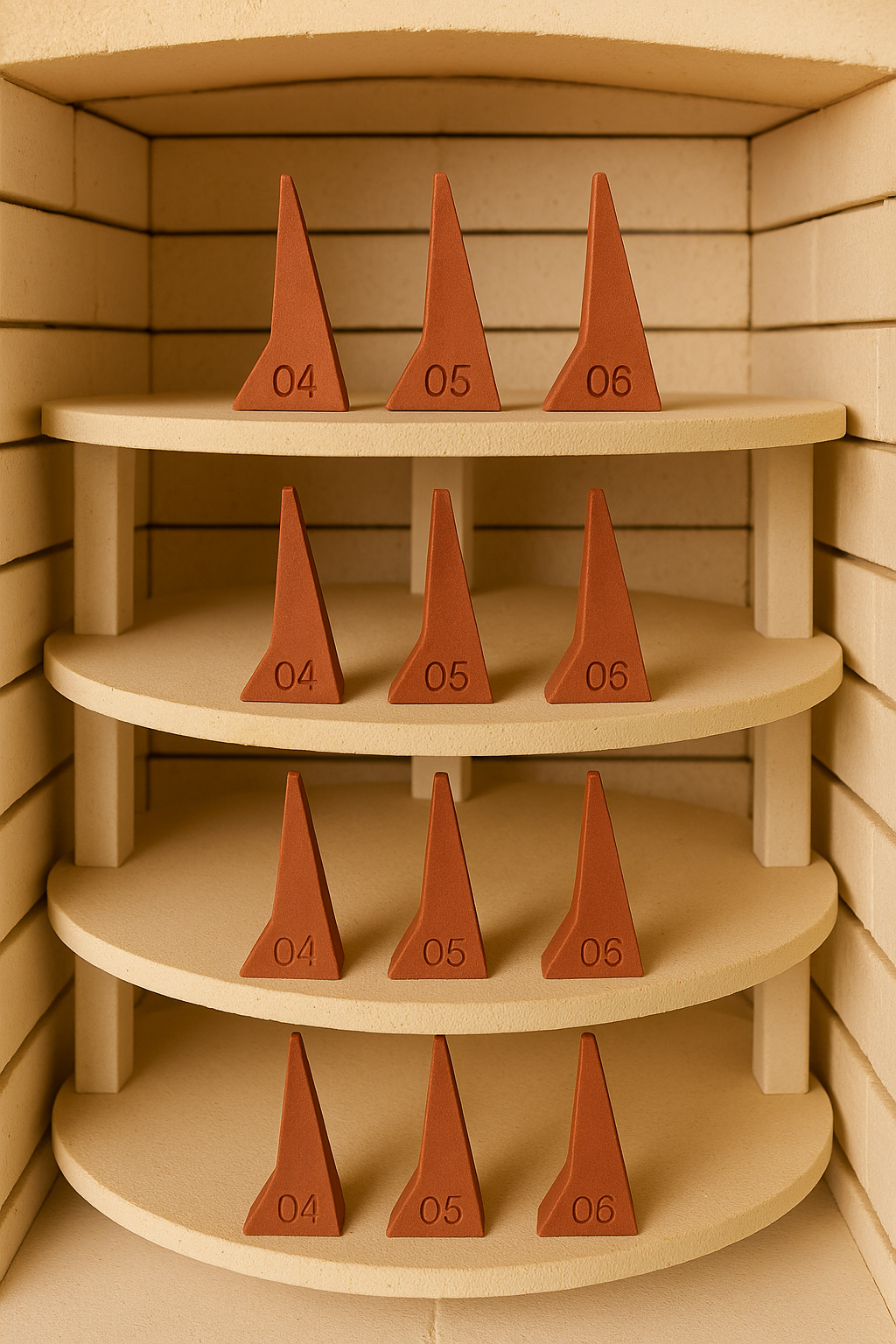 A kiln inspection set used to monitor firing conditions